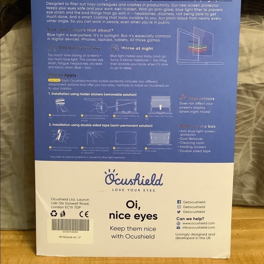 Ocushield Anti Blue Light Screen Protector With Privacy Filter For MacBook Air13 - Picture 5 of 8